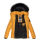 Navahoo Zuckerbiene Damen Steppjacke mit Kapuze und Kunstfellkragen B832 Gelb-Gr.M