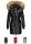 Navahoo Zuckerle Damen Steppjacke lang mit Fellkragen B833