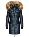 Navahoo Zuckerle Damen Steppjacke lang mit Fellkragen...