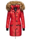 Navahoo Zuckerle Damen Steppjacke lang mit Fellkragen...
