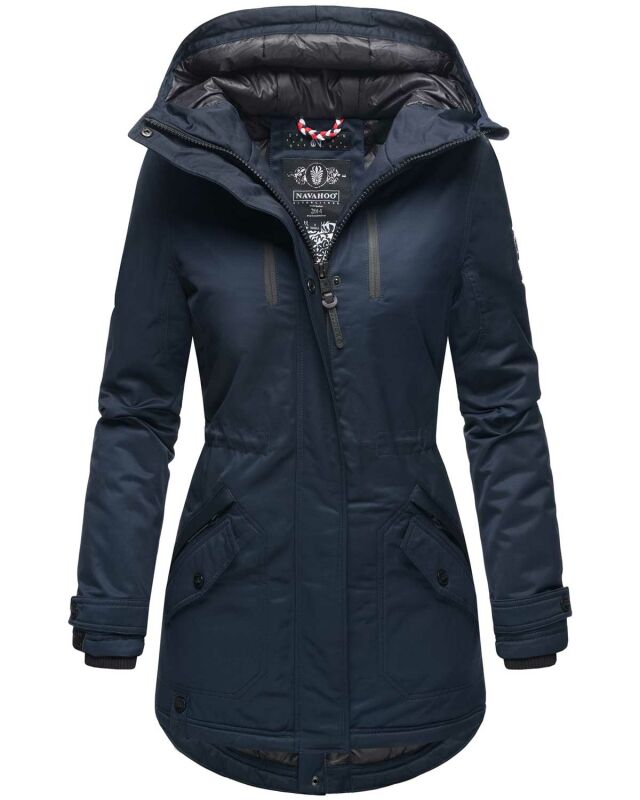 Navahoo Avrille Damen Wintejacke Parka gefüttert mit Kapuze B834 Navy-Gr.XS