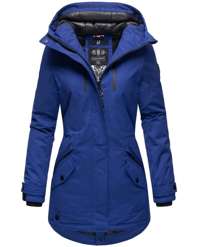 Navahoo Avrille Damen Wintejacke Parka gefüttert mit Kapuze B834 Blue-Jean-Gr.XS