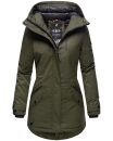 Navahoo Avrille Damen Wintejacke Parka gefüttert mit Kapuze B834 Olive-Gr.M