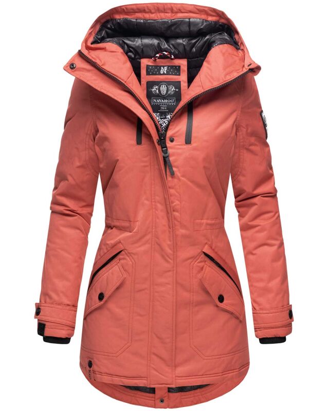 Navahoo Avrille Damen Wintejacke Parka gefüttert mit Kapuze B834 Coral-Gr.XL