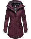 Navahoo Avrille Damen Wintejacke Parka gefüttert mit Kapuze B834 Weinrot-Gr.XS