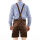 Alessandro Salvarini Herren Trachten Lederhose AS180 Dunkelbraun Gr. 46