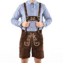 Alessandro Salvarini Herren Trachten Lederhose AS180 Dunkelbraun Gr. 48