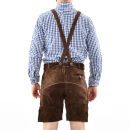 Alessandro Salvarini Herren Trachten Lederhose AS180 Dunkelbraun Gr. 48