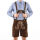 Alessandro Salvarini Herren Trachten Lederhose AS180 Dunkelbraun Gr. 50