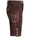Alessandro Salvarini Herren Trachten Lederhose AS180 Dunkelbraun Gr. 54