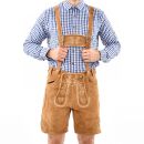 Alessandro Salvarini Herren Trachten Lederhose AS180 Hellbraun Gr. 60