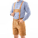 Alessandro Salvarini Herren Trachten Lederhose AS180 Hellbraun Gr. 58