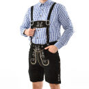 Alessandro Salvarini Herren Trachten Lederhose AS180 Schwarz Gr. 50