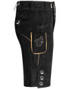 Alessandro Salvarini Herren Trachten Lederhose AS180 Schwarz Gr. 52