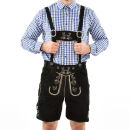 Alessandro Salvarini Herren Trachten Lederhose AS180 Schwarz Gr. 56