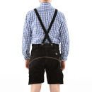 Alessandro Salvarini Herren Trachten Lederhose AS180 Schwarz Gr. 60