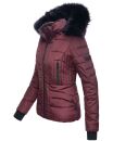 Navahoo Damen Winter Jacke warm gefüttert Teddyfell B361 Weinrot Größe XS - Gr. 34