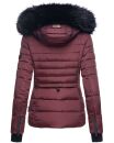 Navahoo Damen Winter Jacke warm gefüttert Teddyfell B361 Weinrot Größe XS - Gr. 34