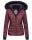 Navahoo Damen Winter Jacke warm gefüttert Teddyfell B361 Weinrot Größe XS - Gr. 34