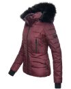 Navahoo Damen Winter Jacke warm gefüttert Teddyfell B361 Weinrot Größe L - Gr. 40