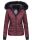 Navahoo Damen Winter Jacke warm gefüttert Teddyfell B361 Weinrot Größe L - Gr. 40