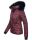 Navahoo Damen Winter Jacke warm gefüttert Teddyfell B361 Weinrot Größe L - Gr. 40