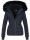 Navahoo Damen Winter Jacke warm gefüttert Teddyfell B361 Navy Größe XXL - Gr. 44