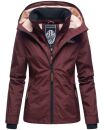 Marikoo Erdbeere Designer Damen Winter leicht gefüttert mit Kapuze B659 Weinrot Größe XS - Gr. 34