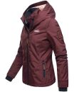 Marikoo Erdbeere Designer Damen Winter leicht gefüttert mit Kapuze B659 Weinrot Größe XS - Gr. 34