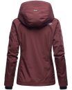 Marikoo Erdbeere Designer Damen Winter leicht gefüttert mit Kapuze B659 Weinrot Größe XS - Gr. 34