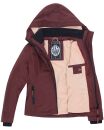 Marikoo Erdbeere Designer Damen Winter leicht gefüttert mit Kapuze B659 Weinrot Größe XS - Gr. 34