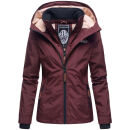 Marikoo Erdbeere Designer Damen Winter leicht gefüttert mit Kapuze B659 Weinrot Größe M - Gr. 38