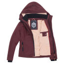 Marikoo Erdbeere Designer Damen Winter leicht gefüttert mit Kapuze B659 Weinrot Größe M - Gr. 38