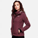 Marikoo Erdbeere Designer Damen Winter leicht gefüttert mit Kapuze B659 Weinrot Größe L - Gr. 40