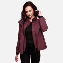 Marikoo Erdbeere Designer Damen Winter leicht gefüttert mit Kapuze B659 Weinrot Größe L - Gr. 40