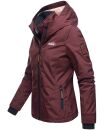 Marikoo Erdbeere Designer Damen Winter leicht gefüttert mit Kapuze B659 Weinrot Größe XL - Gr. 42