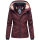 Marikoo Erdbeere Designer Damen Winter leicht gefüttert mit Kapuze B659 Weinrot Größe XL - Gr. 42