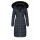 Navahoo Umay warme Damen Winter Jacke lang gesteppt mit Teddyfell B670 Navy Größe XS - Gr. 34