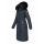 Navahoo Umay warme Damen Winter Jacke lang gesteppt mit Teddyfell B670 Navy Größe XS - Gr. 34