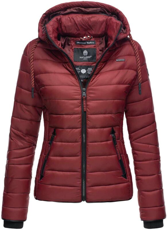 Navahoo Lulana Damen Steppjacke Übergangsjacke B650 Bordeaux Größe S - Gr. 36