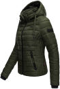 Navahoo Lulana Damen Steppjacke Übergangsjacke B650 Olive Größe L - Gr. 40