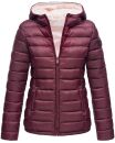 Marikoo Lucy Damen Steppjacke Übergangsjacke B651 Weinrot Größe XS - Gr. 34