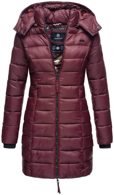 Marikoo Abendsternchen Damen Winter Jacke gesteppt B603 Weinrot Größe XS - Gr. 34