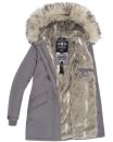 Navahoo Cristal Damen Winterjacke Parka mit Kunstfell B669 Grau Gr.XS