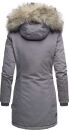 Navahoo Cristal Damen Winterjacke Parka mit Kunstfell B669 Grau Gr.M