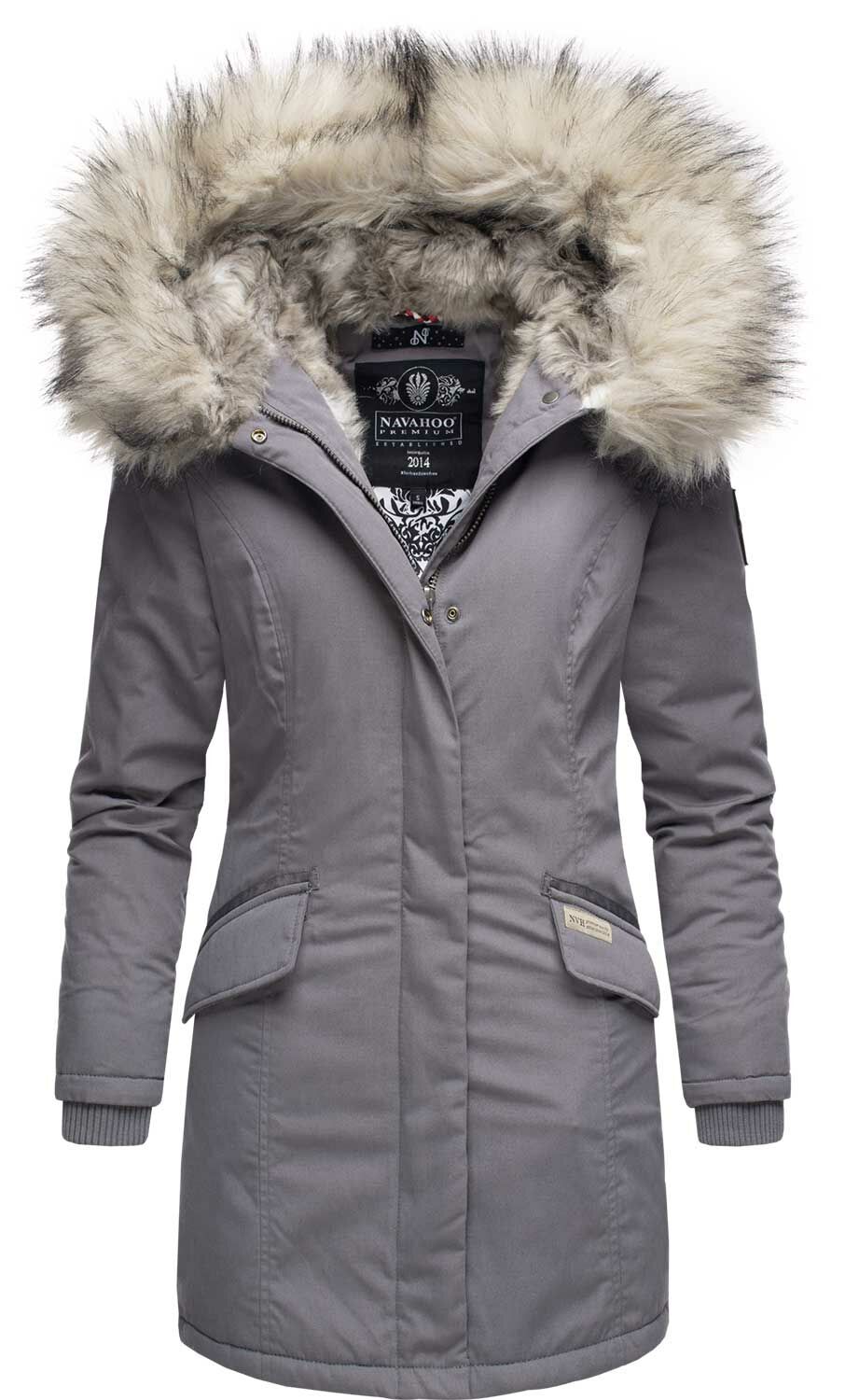 Navahoo Premium B669 Winterjas voor dames; warme parka met
