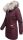 Navahoo Cristal Damen Winterjacke Parka mit Kunstfell B669 Weinrot Gr.S