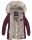 Navahoo Cristal Damen Winterjacke Parka mit Kunstfell B669 Weinrot Gr.S