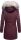 Navahoo Cristal Damen Winterjacke Parka mit Kunstfell B669 Weinrot Gr.XL