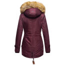 Navahoo warme Damen Winter Jacke mit Teddyfell B399 Weinrot Größe S - Gr. 36